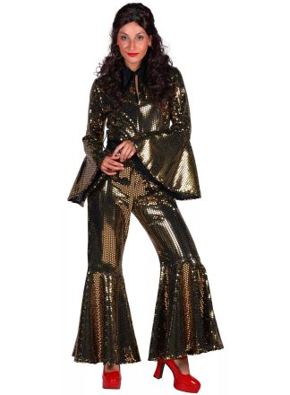 Catsuit "Studio 54" goud 2dlg.