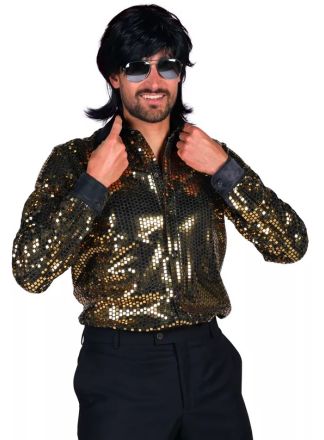 Heren blouse "Night Fever" goud