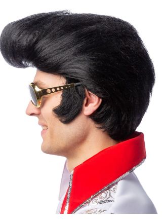 Deluxe Elvis pruik (Extra lange kuif)
