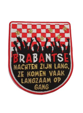 Embleem Brabantse nachten zijn lang 10x8cm.