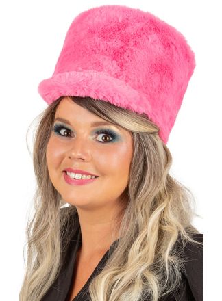 Fanfarehoed pluche roze/pink