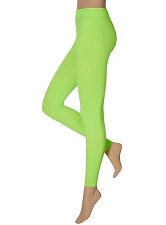 Dames legging (200 denier) fluor groen