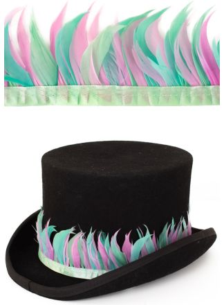 Ganzenveren band Mermaid pastel 3mtr.