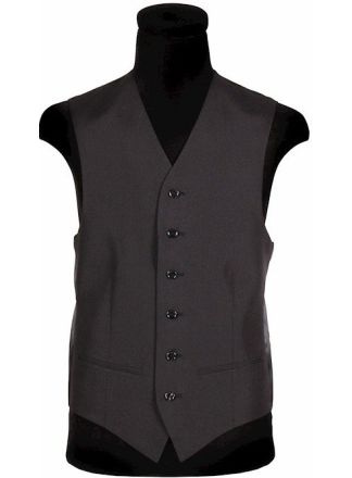 Heren vest uni kleur zwart