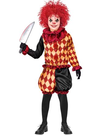 Horror Clown jongens outfit 3dlg.