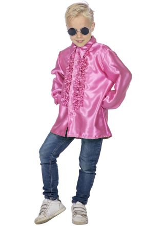 Ruches blouse kind cyclaam