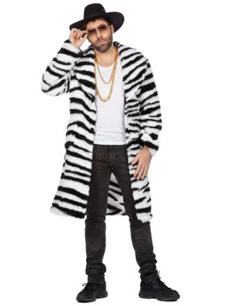 Lange bontjas Zebra motief