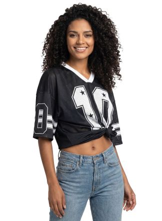 Oversized dames ijshockey jersey zwart
