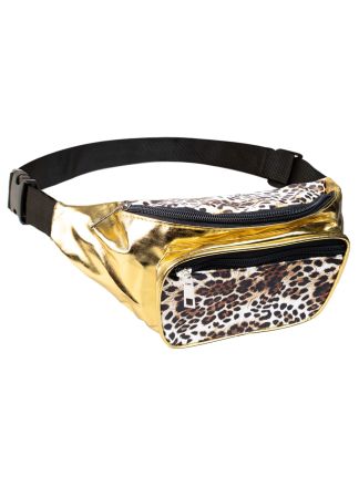 Heuptasje panter print goud