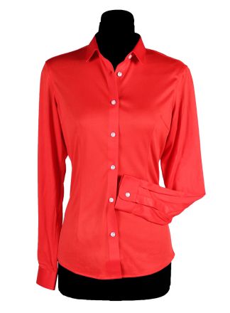 Dames hemd Basic colours rood