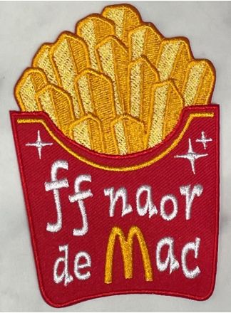 Strijkembleem FF noar de MAC.... 7,5x10cm.