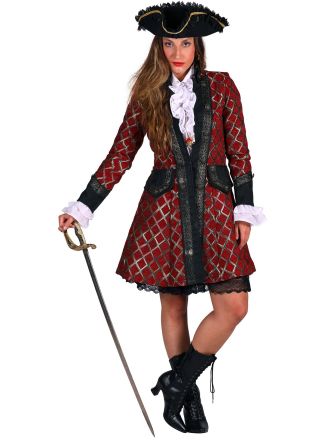 Luxe Piraten damesjas rood