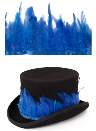 Hanen veren band blauw 3mtr.