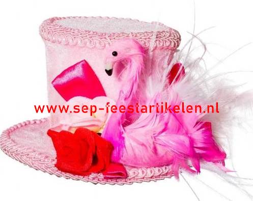 vrachtauto hulp in de huishouding Donder Mini hoge hoed flamingo roze direct leverbaar! - SEP Feestartikelen