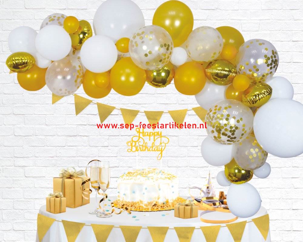 Onafhankelijk worst Bezet Ballonnen decoratie set goud direct leverbaar! - SEP Feestartikelen