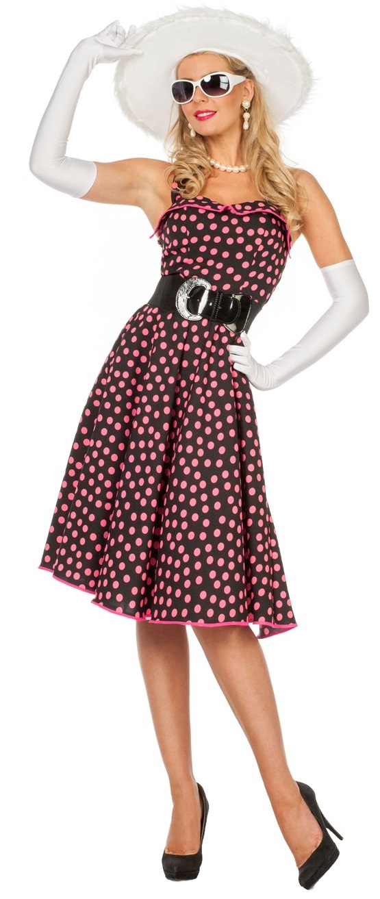 Jurk met bolletjes best sale