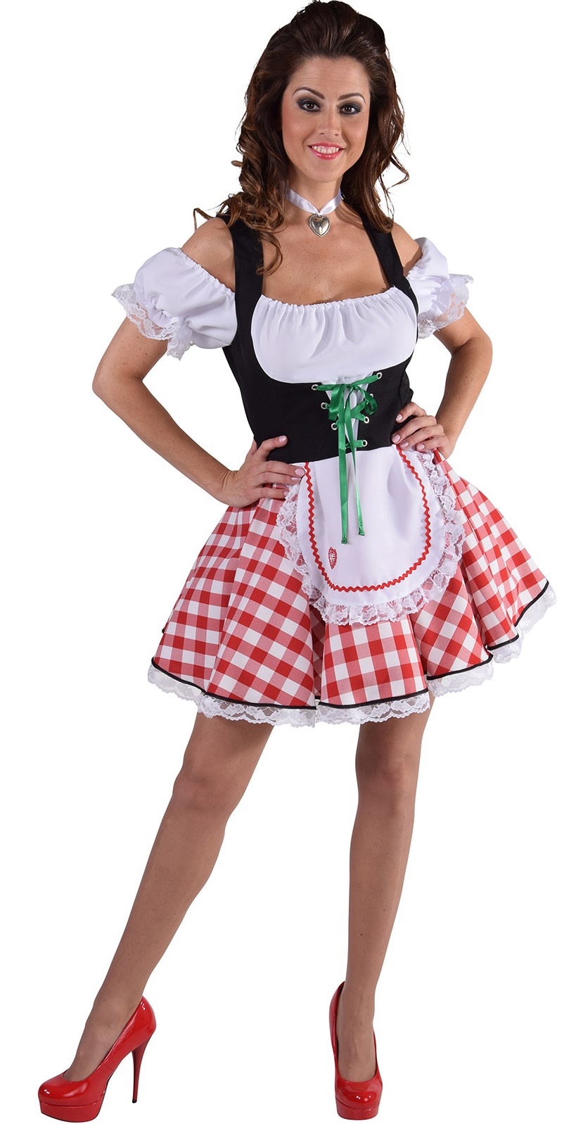 Oktoberfest jurkje geblokt 1dlg. direct leverbaar SEP Feestartikelen