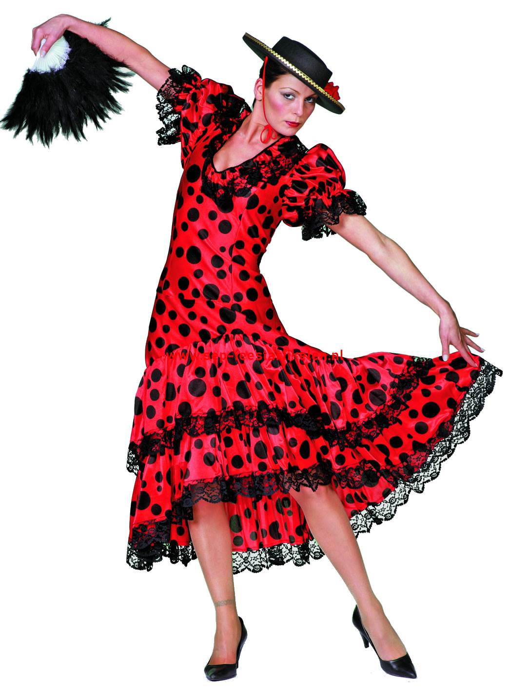 Verrassend Spaanse jurk flamenco 1dlg. direct leverbaar! - SEP Feestartikelen TE-58