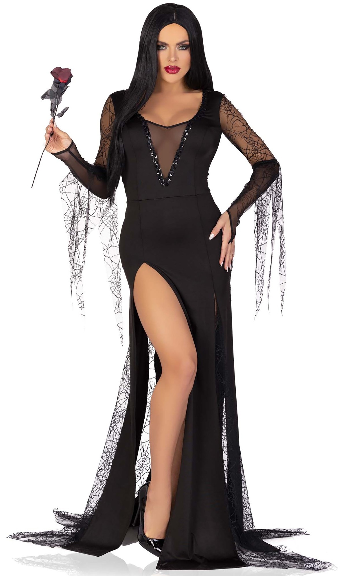 Leg Avenue Kostuum Sexy Spooky Morticia 1dlg. direct leverbaar SEP Feestartikelen